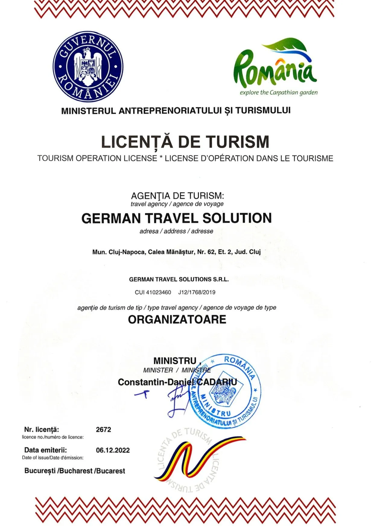 
									Licenta Turism